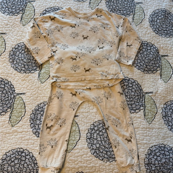 Rylee + Cru Long Sleeve Tee With Slouch Pants Set | Fox Forest - Picture 3 of 8